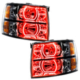 Oracle 07-13 Chevy Silverado SMD HL - Blk - Square Style - ColorSHIFT w/ 2.0 Controller - 8189-333
