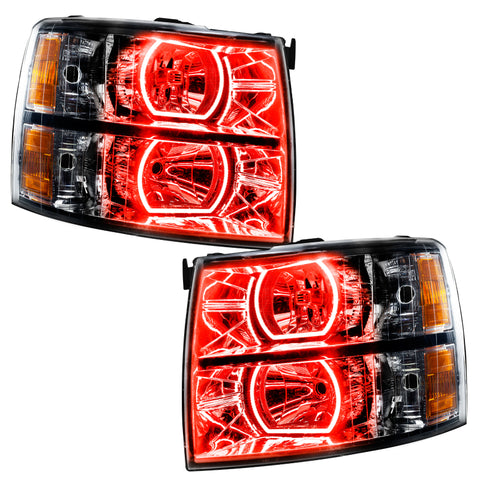 Oracle 07-13 Chevy Silverado SMD HL - Blk - Square Style - ColorSHIFT w/ 2.0 Controller - 8189-333