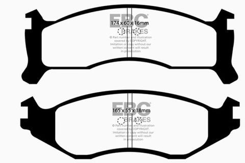 EBC 91-93 Chrysler Fifth Avenue 3.8 Greenstuff Front Brake Pads - DP21249