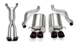 Corsa 06-08 Corvette C6 Sport Cat-Back Dual Rear Exit w/ 3.5in Black PVD Tips - 14169CB6BLK