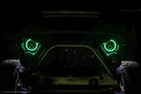 Oracle 7in High Powered LED Headlights - Black Bezel - Green - 5769-004