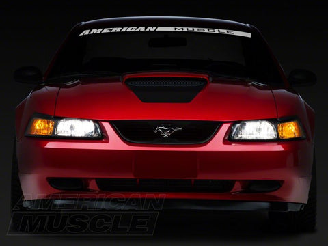 Raxiom 99-04 Ford Mustang Axial Series OE Style Headlights- Chrome Housing (Clear Lens) - 42011
