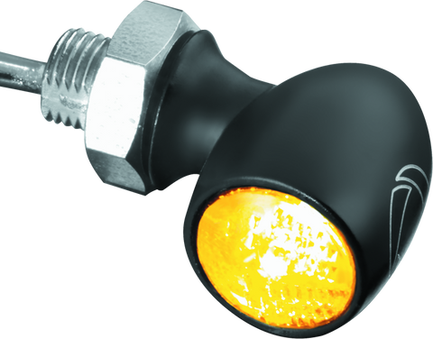 Kuryakyn Kellerman Atto Clear Lens Amber Satin Black - 2535