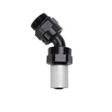 Russell Hose End Crimp On 10 Sae Port Male To -8 Hose 45 Deg Swivel Blk Anodized - 610950