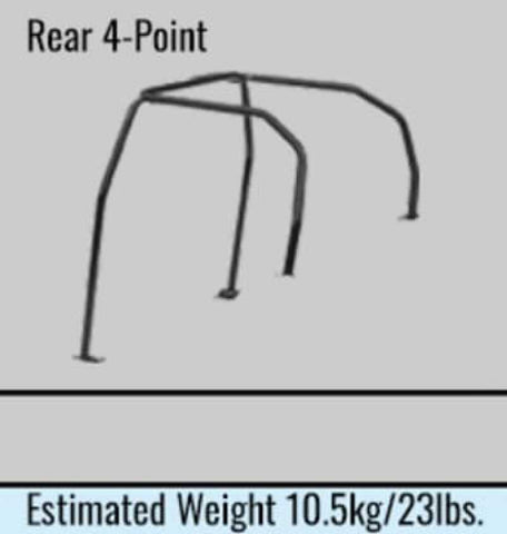 Cusco Chromoly Roll Cage 4 Pt Rear Toyota Corolla GTS (AE86) 2/3 Dr *NON-SUNROOF* (S/O / No Cancel) - 307 261 A