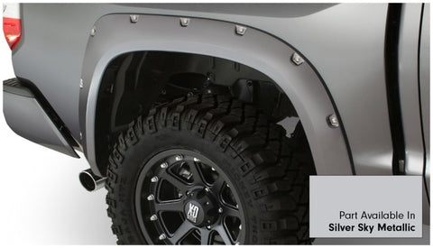 Bushwacker 16-18 Toyota Tundra Fleetside Pocket Style Flares 4pc 66.7/78.7/97.6in Bed - Silver Sky - 30918-53
