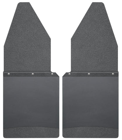 Husky Liners Ford 88-16 F-150/88-99 F-250 12in W Black Top & Weight Kick Back Front Mud Flaps - 17105