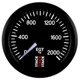 Autometer Stack 52mm 0-2000 Deg F Pro Stepper Motor Exhaust Gas Temp Gauge - Black - ST3314