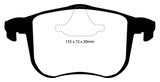 EBC 06-11 Saab 9-3 2.0 Turbo (Aero) Yellowstuff Front Brake Pads - DP41416R