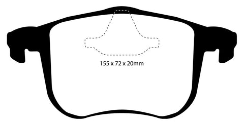 EBC 06-11 Saab 9-3 2.0 Turbo (Aero) Yellowstuff Front Brake Pads - DP41416R