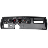 Autometer Designer Black 70-72 Chevelle SS/El Camino Dash Kit 6pc Tach/ MPH/ Fuel/ Oil/ WTMP/ Volt - 7025-DB
