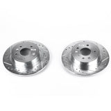 Power Stop 99-10 Saab 9-5 Rear Evolution Drilled & Slotted Rotors - Pair - EBR693XPR
