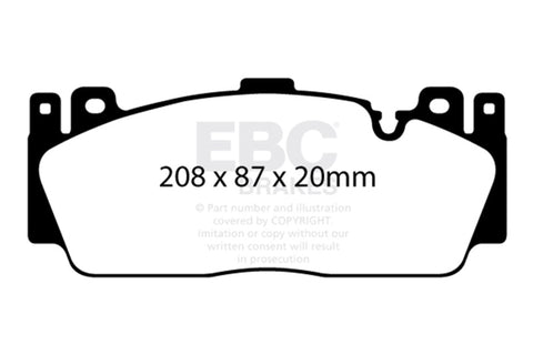 EBC Racing 2018+ BMW M2 Competition 3.0TT RP-1 Race Front Brake Pads - DP82148RP1