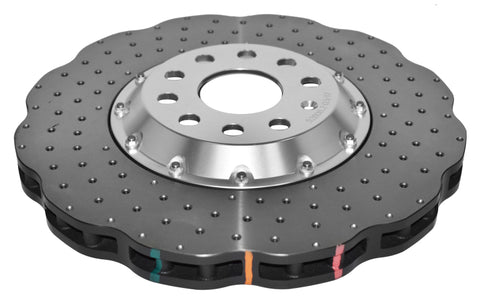 DBA 12-13 Volkswagen Golf R 2.0L Front 5000 Series Cross Drilled Rotor w/Silver Hat - 52808WV2SLVXD
