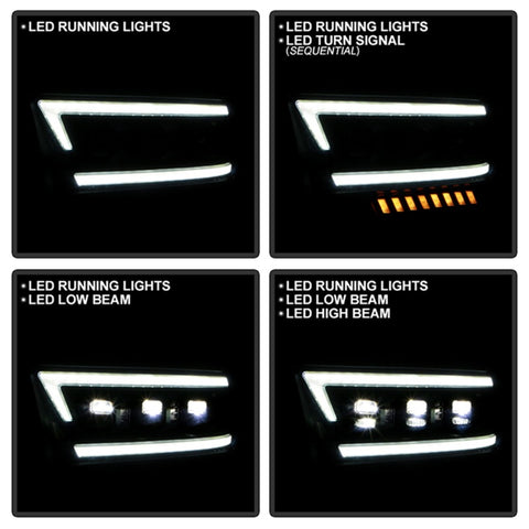Spyder 19-22 Dodge Ram 2500/3500 (Halogen Model Only) Proj. Headlights (PRO-YD-DR19HDHALAP-SEQ-BK) - 5088604