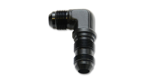 Vibrant -16AN Bulkhead Adapter 90 Deg Elbow Fitting - Anodized Black - 10614