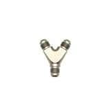 DeatschWerks 6AN Male Flare + 6AN Male Flare to 6AN Male Flare Y Block Fitting - 6-02-0701
