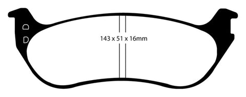 EBC 06-10 Ford Explorer 4.0 2WD Greenstuff Rear Brake Pads - DP61805