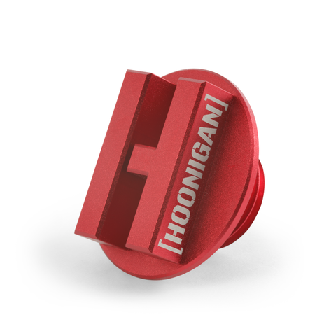 Mishimoto 87-01 Ford Mustang Hoonigan Oil Filler Cap - Red - MMOFC-MUS1-HOONRD