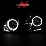 ANZO 1998-2005 Lexus Gs300 Projector Headlights w/ Halo Chrome - 121143
