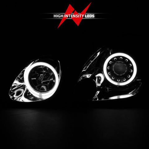 ANZO 1998-2005 Lexus Gs300 Projector Headlights w/ Halo Chrome - 121143