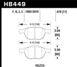 Hawk HP+ Street Brake Pads - HB449N.679