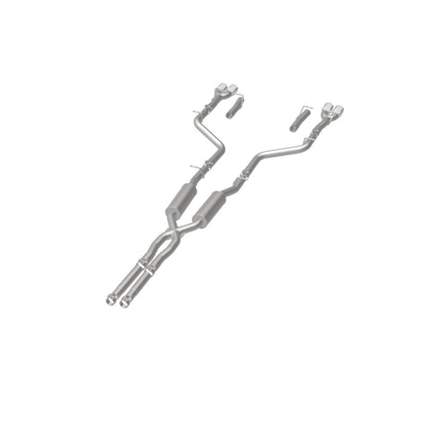MagnaFlow Cat-Back, SS, 2.5in, Quad Split Rear 3.5in Tip 2015 Dodge Challenger 3.6L V6 - 19217