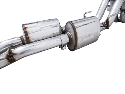 AWE Tuning 16-22 Toyota Tacoma 0FG Cat-Back Exhaust w/ BashGuard - Dual Chrome Silver Tips - 3015-32826