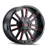 Mayhem 8115 Apollo 20x9 / 8x170 BP / 0mm Offset / 125.2mm Hub Black w/ Prism Red Wheel - 8115-2970BTR