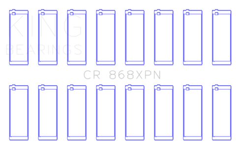 King Ford Prod V8 4.6L/5.4L (Size 0.026) Performance Rod Bearing Set - CR868XPN.026