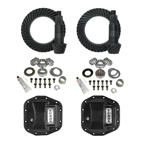 Yukon Gear 18-23 Jeep JL & JT M220 Rear/M210 Front Stage 2 Gear Kit Package 5.38 RATIO w/ F&R Covers - YGK070STG2