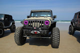Oracle Jeep Wrangler JK 07-17 LED Waterproof Halo Kit - ColorSHIFT w/ Simple Controller - 3943-504