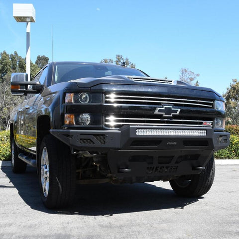 Westin 15-19 Chevrolet Silverado 2500/3500 Pro-Mod Front Bumper - Textured Black - 58-41165