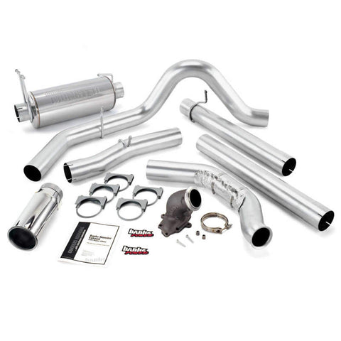 Banks Power 01-03 Ford 7.3L 275HP w/Cat (MT) Monster Exh w/ Power Elbw - SS Single Exh w/ Chrome Tip - 48660