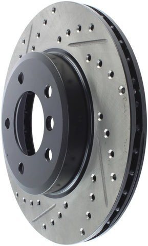 StopTech Power Slot 01-02 BMW Z3 / 03-09 Z4 / 3 Series Front Right Drilled & Slotted Rotor - 127.34048R