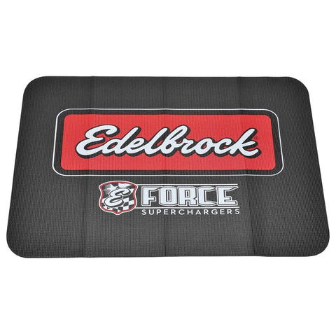 Edelbrock Racing Fender Cover - PVC Foam Mat - 2 Color Printed Edelbrock Racing Logo - 2324