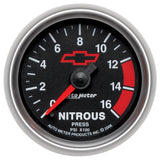 Autometer GM Bowtie Black 2-1/16in 0-1600 PSI Nitrous Pressure - Digital Stepper Motor - 3674-00406
