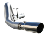 aFe LARGE BORE HD 5in 409-SS DPF-Back Exhaust w/Polished Tip 2017 Ford Diesel Trucks V8 6.7L (td) - 49-43090-P