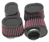 K&N Filter Universal Rubber Filter Oval Tapered 4in Base O/S L x 3.5in Top O/S L x 2.75in H - RU-1824