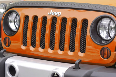 Rugged Ridge Mesh Grille Insert Black 07-18 Jeep Wrangler - 11401.31