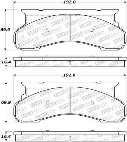 StopTech Street Brake Pads - 308.04501