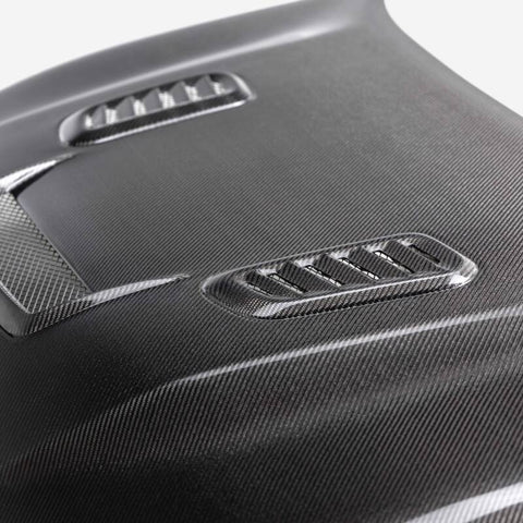Seibon 2023 Toyota GR Corolla VS-Style Double-Sided Carbon Hood - Gloss Finish - HD23TYGRCOR-VS-DS