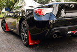 Rally Armor 13-17 Subaru BRZ / Scion FR-S Red UR Mud Flap w/ White Logo - MF23-UR-RD/WH