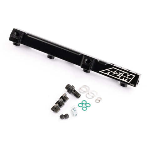AEM 90-93 Accord DX/LX/SE/EX & 92-01 Prelude S/Si/Si VTEC Black Fuel Rail - 25-104BK