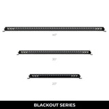 Go Rhino Xplor Blackout Series Sgl Row LED Light Bar (Side/Track Mount) 39.5in. - Blk - 754004011CSS