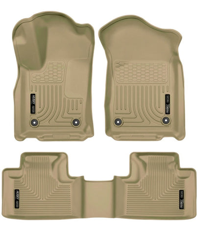 Husky Liners 16-22 Dodge Durango Weatherbeater Tan Front & 2nd Seat Floor Liners - 99153