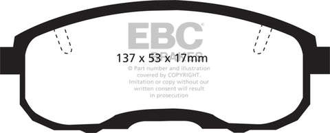 EBC 95-99 Infiniti I30 3.0 Yellowstuff Front Brake Pads - DP41752R