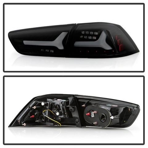 Spyder Mitsubishi Lancer/Evolution X 08-14 V2 LED Tail Lights - Black Smoke ALT-YD-ML08V2-SEQ-BSM - 5088147
