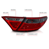 ANZO 2015-2016 Toyota Camry LED Taillights Smoke - 321336