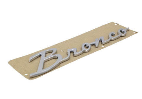 Ford Racing 21-23 Bronco Script Fender Badge - Silver - M-1447-BSS